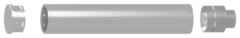 AGNI 1.0 Fusion model with its closure, casing and nozzle separated.