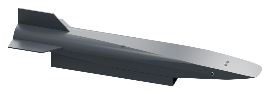 Studio render of the hypersonic vehicle