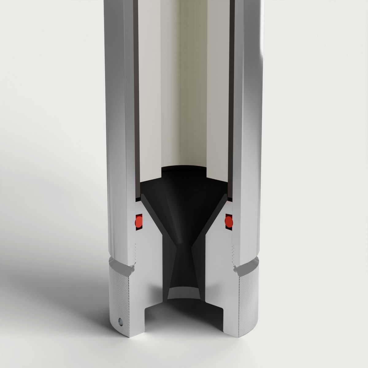 Solid Propellant Research, rendered in section